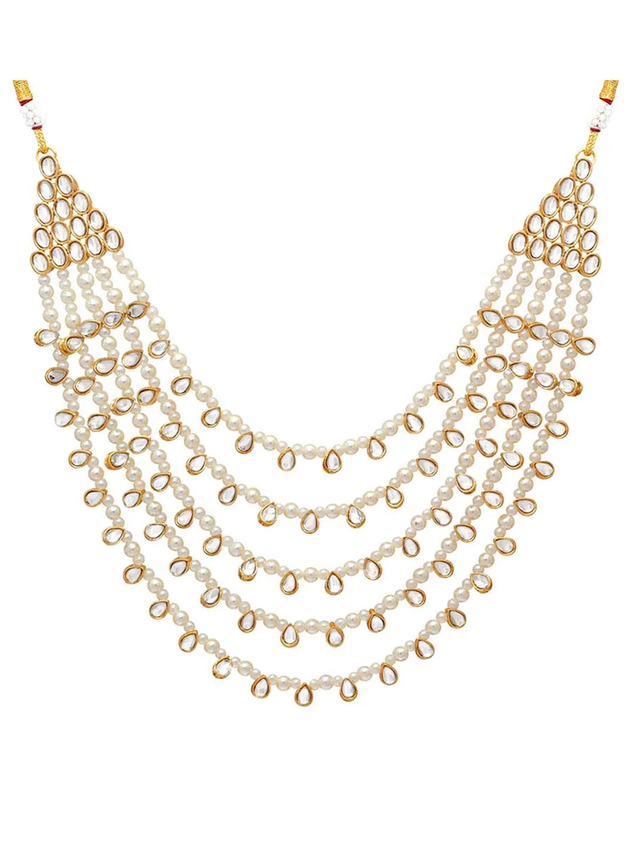 Kundan Faux Pearl Necklace Set – Royal Fashion Jewellery by Peora

