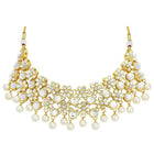 Floral Kundan Pearl Necklace & Tikka