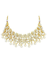 Floral Kundan Pearl Necklace & Tikka