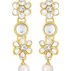 Floral Kundan Pearl Necklace & Tikka