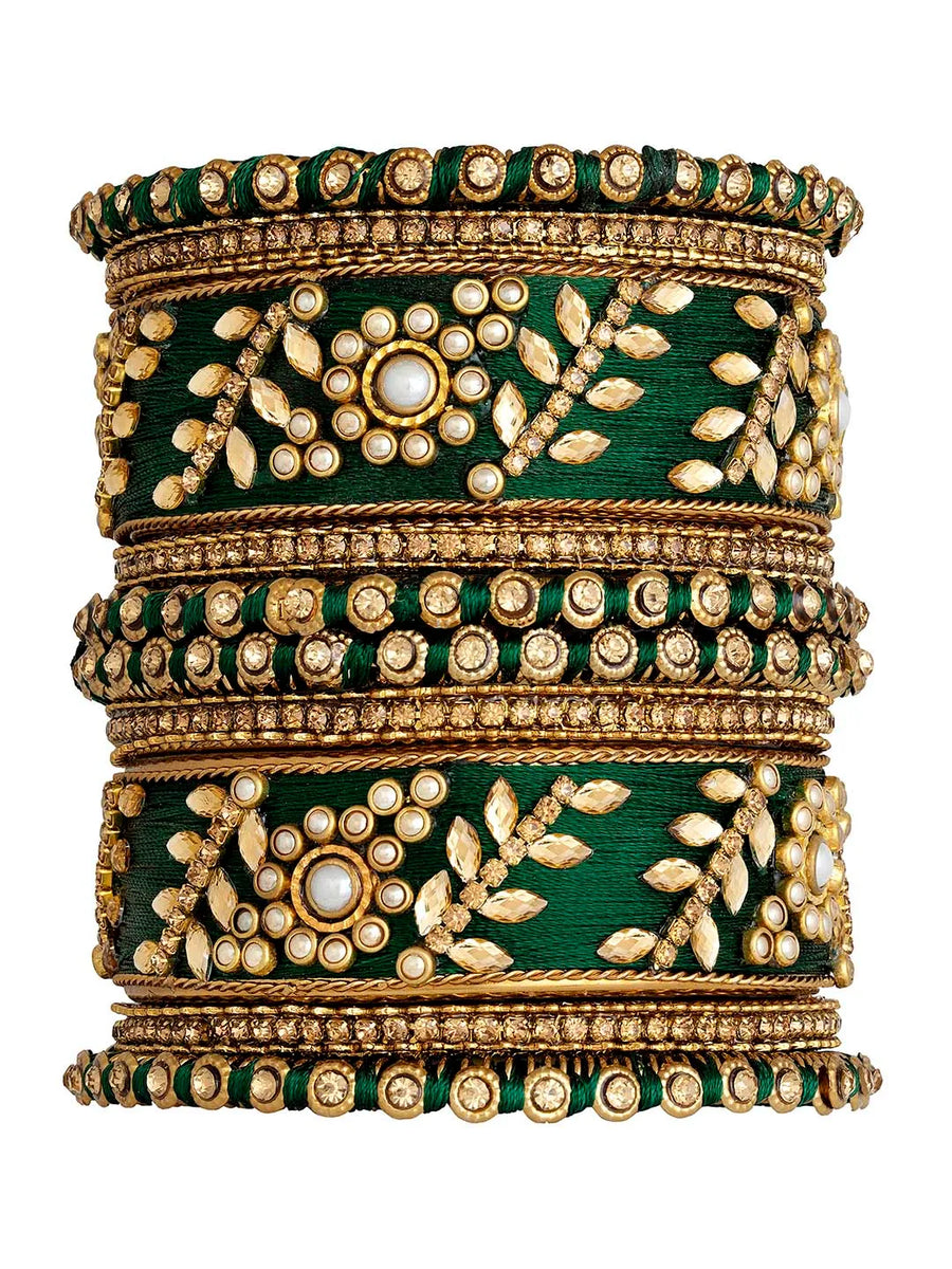 Exquisite Kundan Bangles | Peora Jewellery - Traditional Elegance