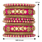 Kundan Silk Bangles – Traditional Glamour with a Touch of Silk | Peora