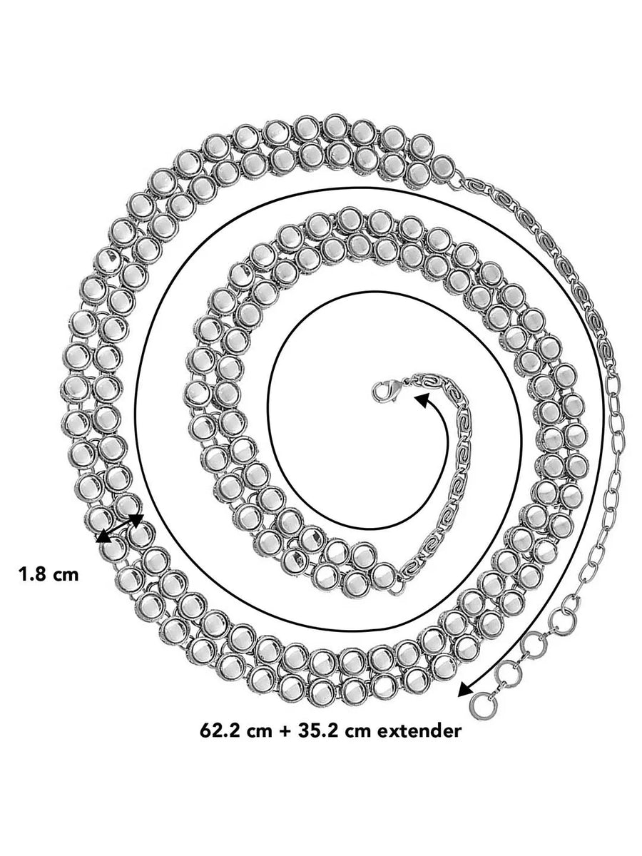 Kundan Belly Chain by Peora | Traditional Elegance with Royal Charm
