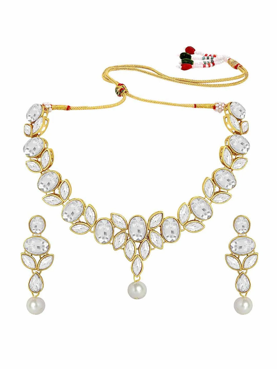 Kundan Necklace Set by Peora | Exquisite Traditional Fashion Jewellery

