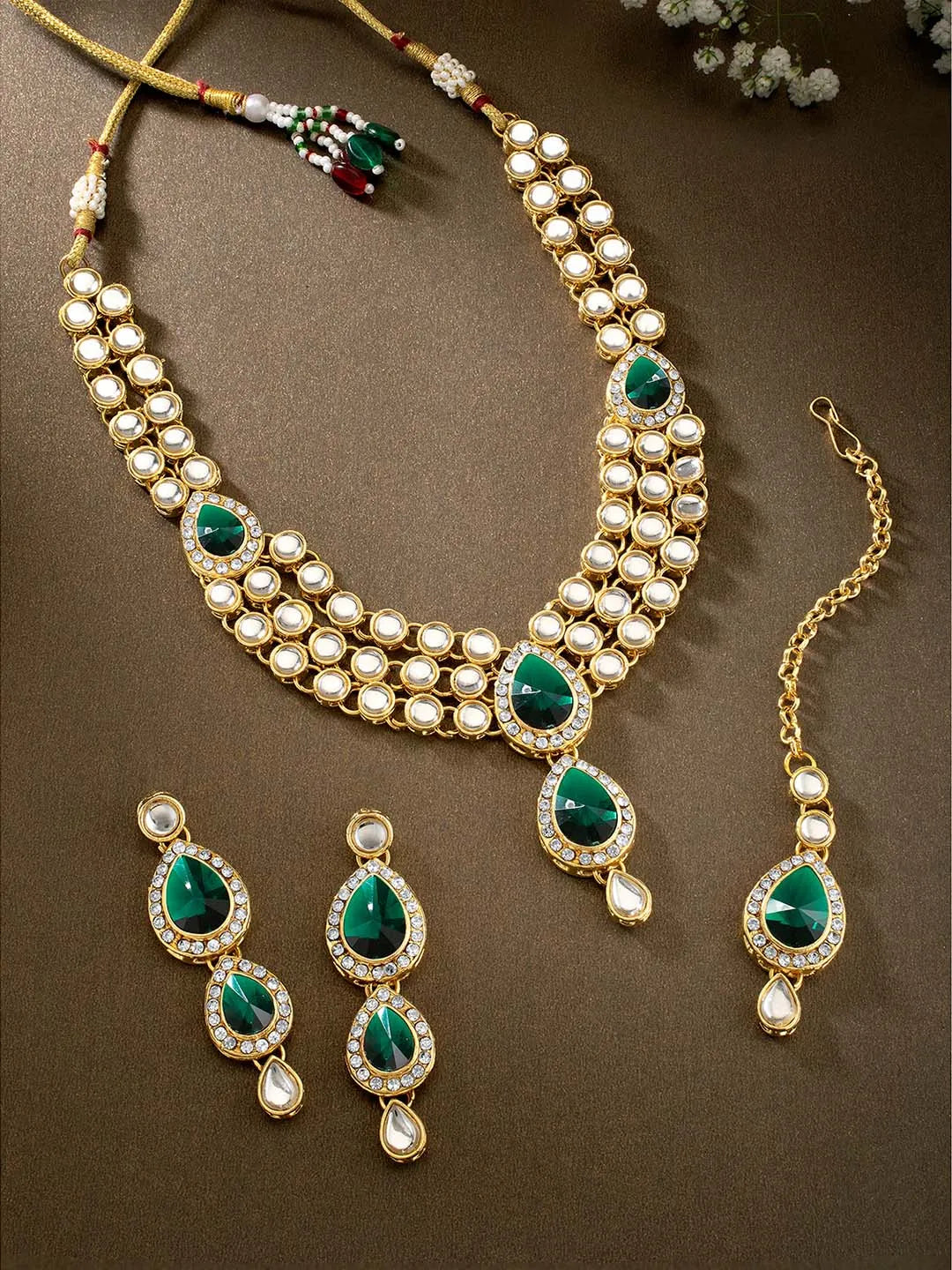 Necklace Set with Maangtikka – Complete Bridal Jewellery | Peora