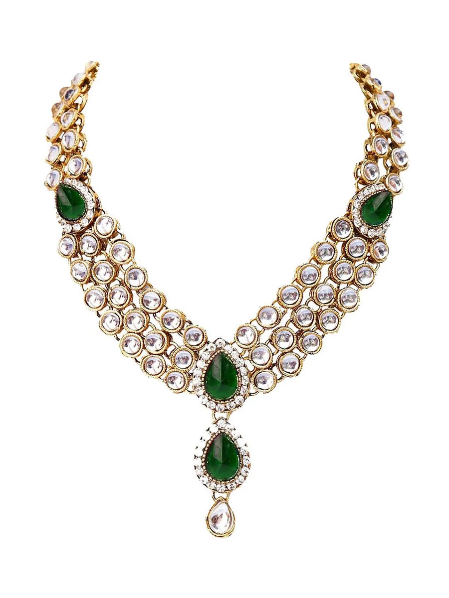 Necklace Set with Maangtikka – Complete Bridal Jewellery | Peora