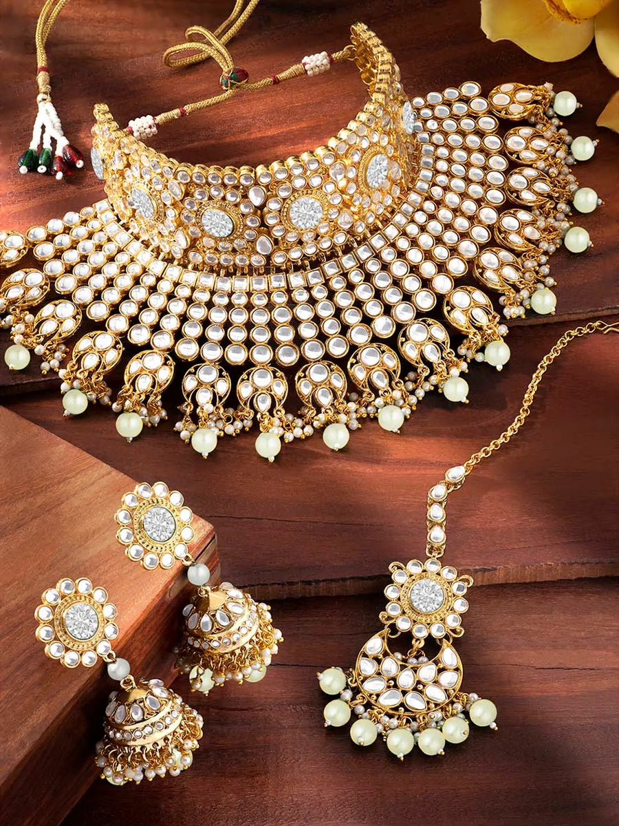 Pearl Bridal Necklace Set – Timeless Grace for Your Big Day | Peora