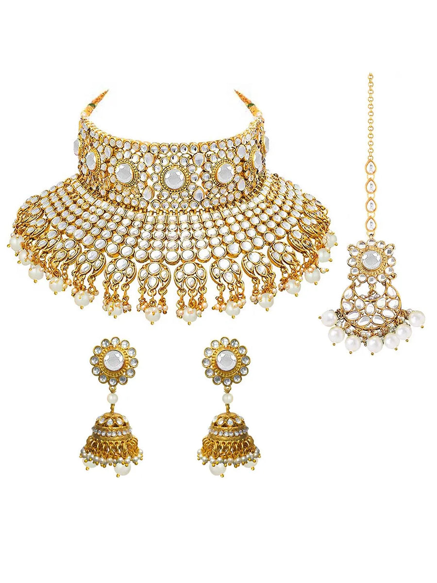 Pearl Bridal Necklace Set – Timeless Grace for Your Big Day | Peora