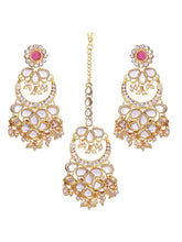 Graceful Chandbali Kundan Maangtikka