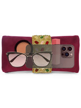 Maroon clutch bag named Stylish Classic Envelope Clutch, featuring faux emerald detailing and soft fabric texture | Peora
