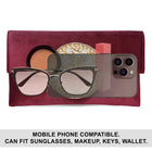 Velvet Midnight Aura Flap Clutch - Maroon