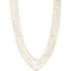Maroon necklace earrings set crafted from alloy, adorned with kundan & beads for an elegant, timeless look | Peora
