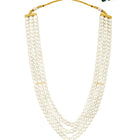 Maroon necklace earrings set crafted from alloy, adorned with kundan & beads for an elegant, timeless look | Peora
