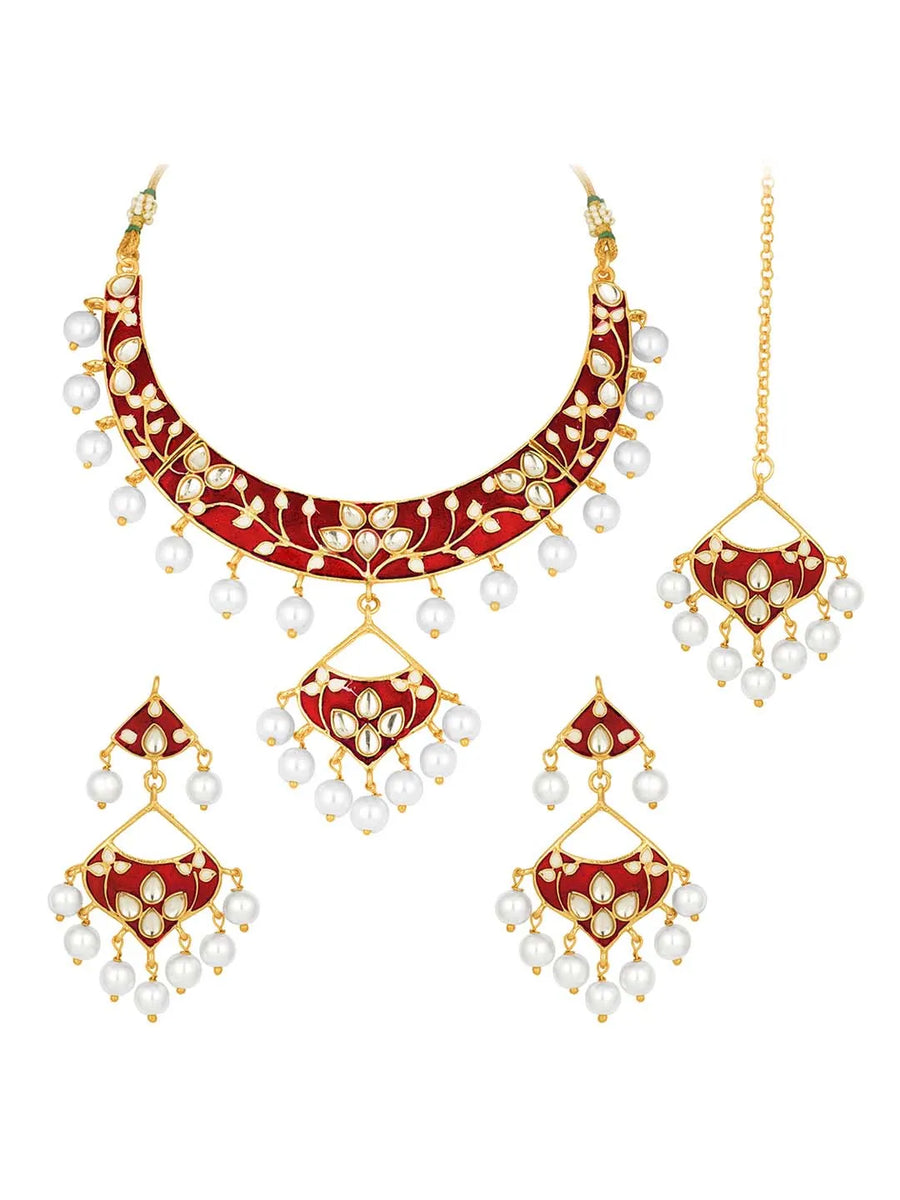 Ravishing Meenakari Necklace Set
