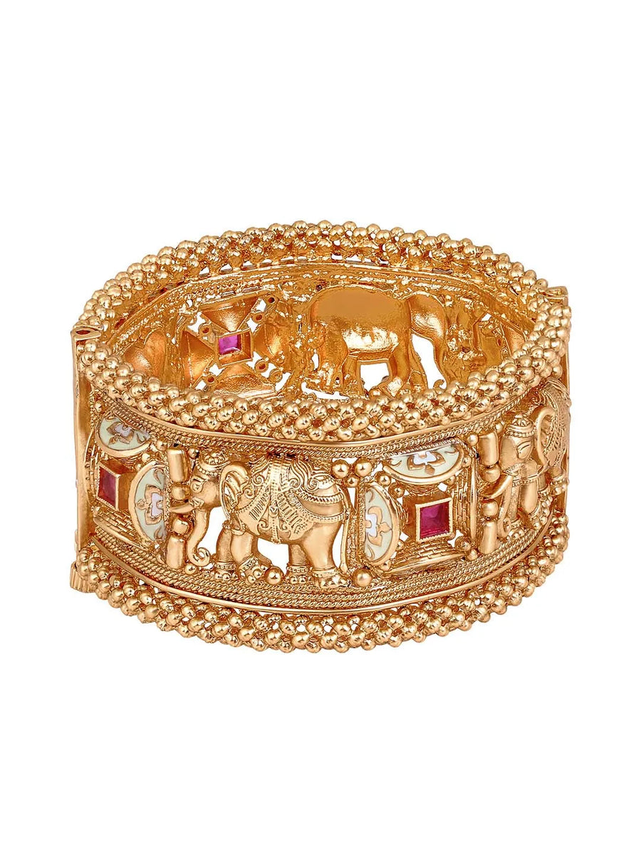 Elephant Motif Parade Kada by Peora – Traditional Fashion Jewellery


