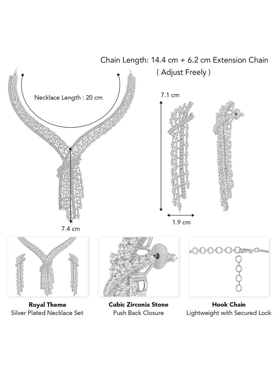 Charms CZ Necklace Set – Delightful CZ Jewellery by Peora
