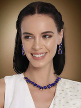 Square Crystal Necklace Set by Peora | Glamorous Fashion Jewellery for Women

