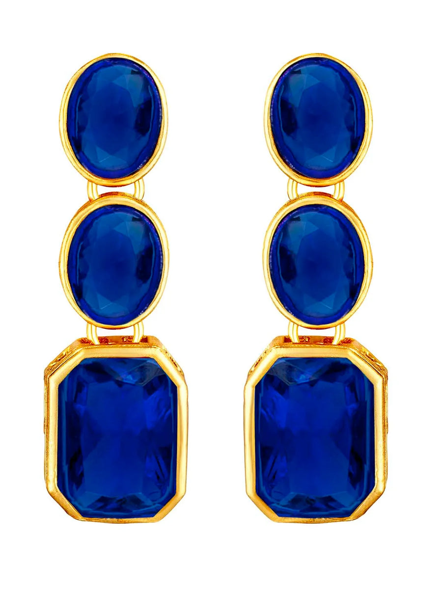 Square Crystal Necklace Set by Peora | Glamorous Fashion Jewellery for Women

