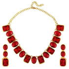 Square Crystal Necklace Set by Peora | Glamorous Fashion Jewellery for Women

