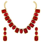 Square Crystal Necklace Set by Peora | Glamorous Fashion Jewellery for Women

