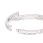 Contemporary Twist Cuff Bracelet in Silver featuring Cubic Zirconia kada bracelet  
