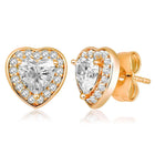 Heart Shaped Stud Earrings by Peora – Romantic Fashion Jewellery

