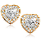 Heart Shaped Stud Earrings by Peora – Romantic Fashion Jewellery

