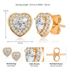Heart Shaped Stud Earrings by Peora – Romantic Fashion Jewellery

