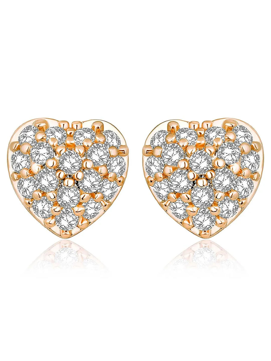 Trendy Modern CZ Stud Earrings