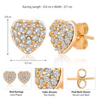 Trendy Modern CZ Stud Earrings