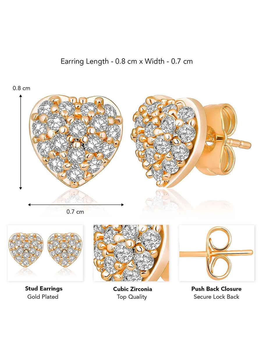 Trendy Modern CZ Stud Earrings