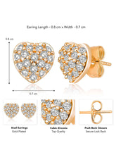Trendy Modern CZ Stud Earrings