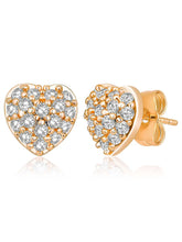 Trendy Modern CZ Stud Earrings