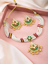 Multicolour Short Necklace Set by Peora | Vibrant Fashion Jewellery

