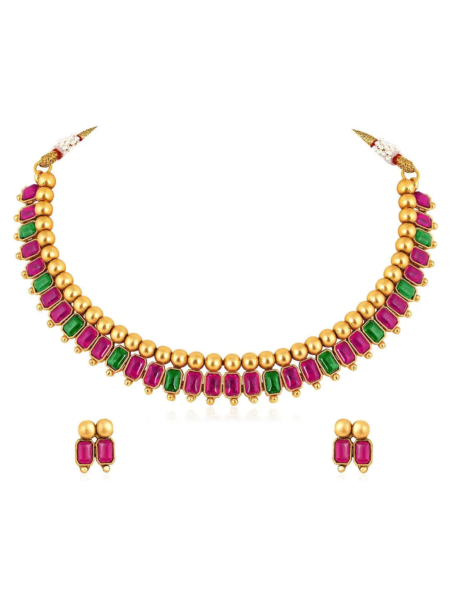 Enchanting Colours Short Necklace Set
