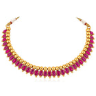 Enchanting Colours Short Necklace Set - Rani Pink