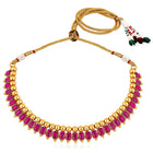 Enchanting Colours Short Necklace Set - Rani Pink