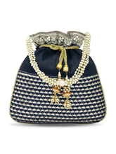Regal Loom Pearl Drop Potli Bag