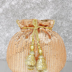 Blush Beauty Exquisite Potli Bag - Rose Gold