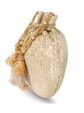 Evening Elegance Golden Potli Bag