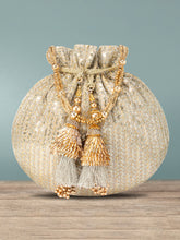 Evening Elegance Golden Potli Bag