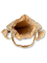 Evening Elegance Golden Potli Bag