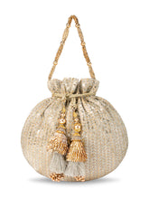 Evening Elegance Golden Potli Bag