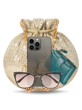 Graceful Evening Elegance Potli Bag - Gold