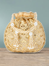 Gather the Glam Cream Colour Potli Bag