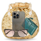 Chic Luxe Glitter Sequin Potli Bag - Cream