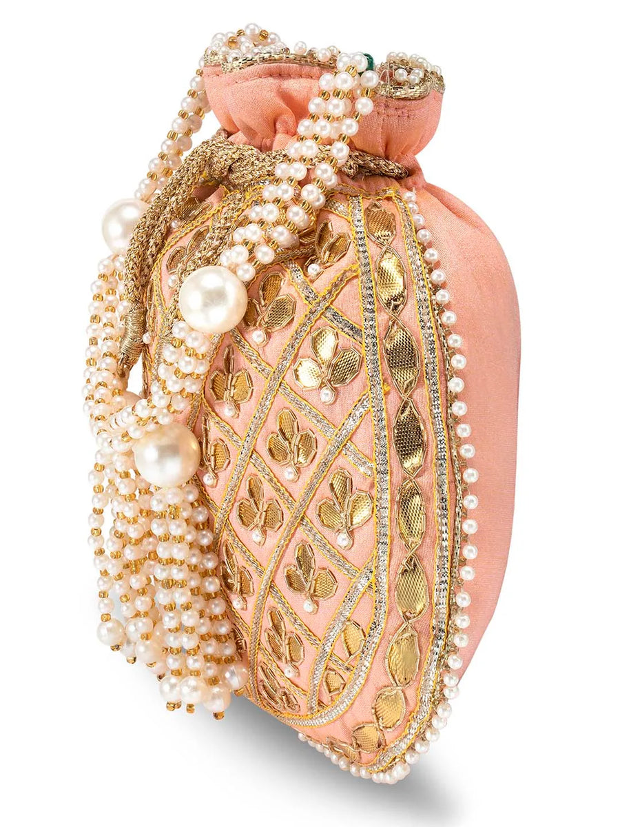 Sequin Potli Bag – Sparkling Festive Charm | Peora