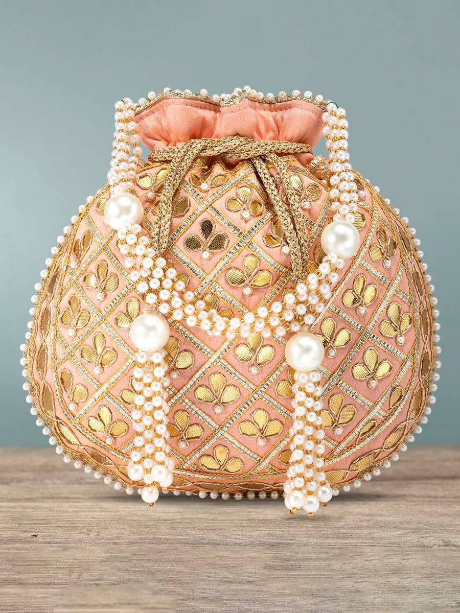 Sequin Potli Bag – Sparkling Festive Charm | Peora