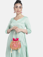 Gather the Glam Cream Colour Potli Bag