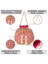 Gather the Glam Cream Colour Potli Bag